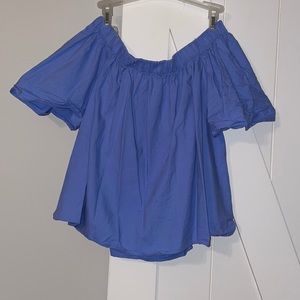 Off The Shoulder Used Blue Top